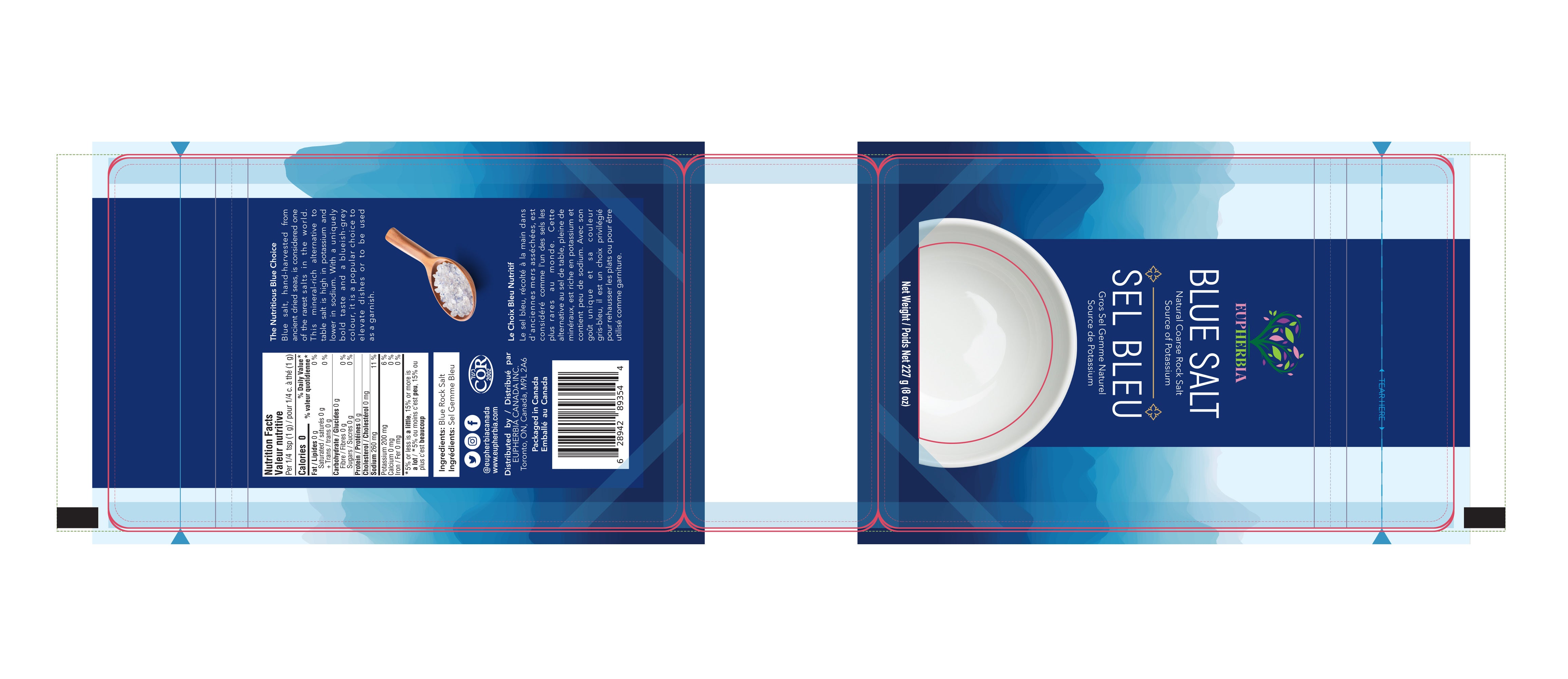Blue Salt Fine 2lb (32 oz) - Eupherbia