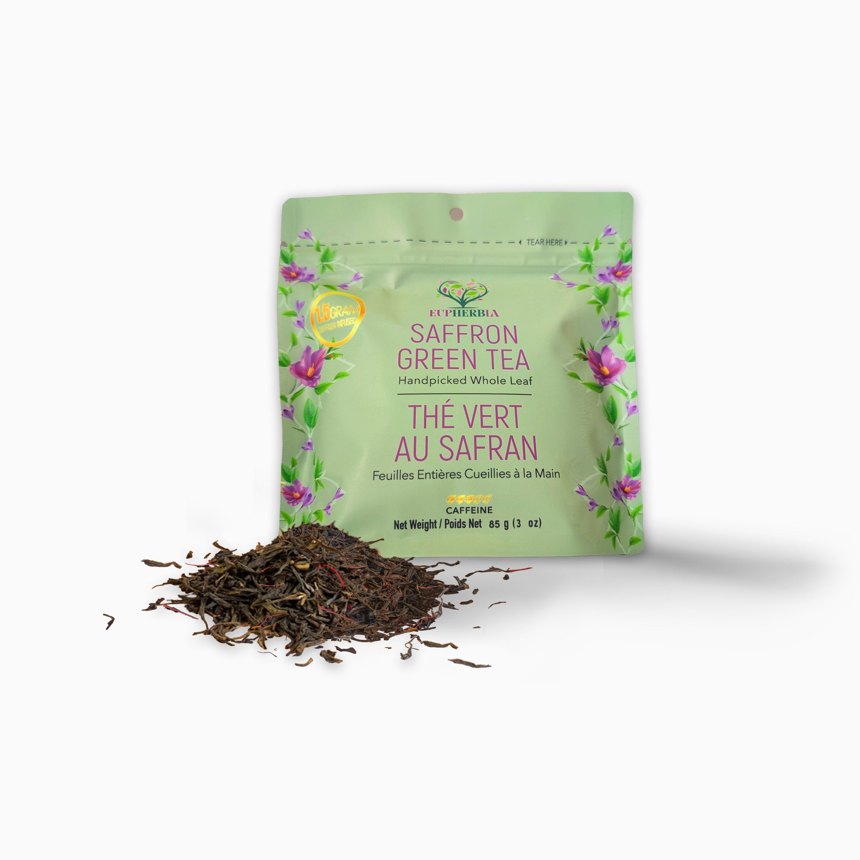 Saffron Green Tea, Loose Leaf 85g (3 oz)