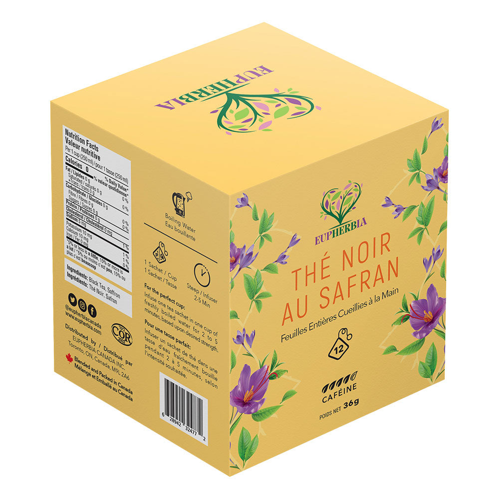 Saffron Black Tea (12 Sachets) - Eupherbia