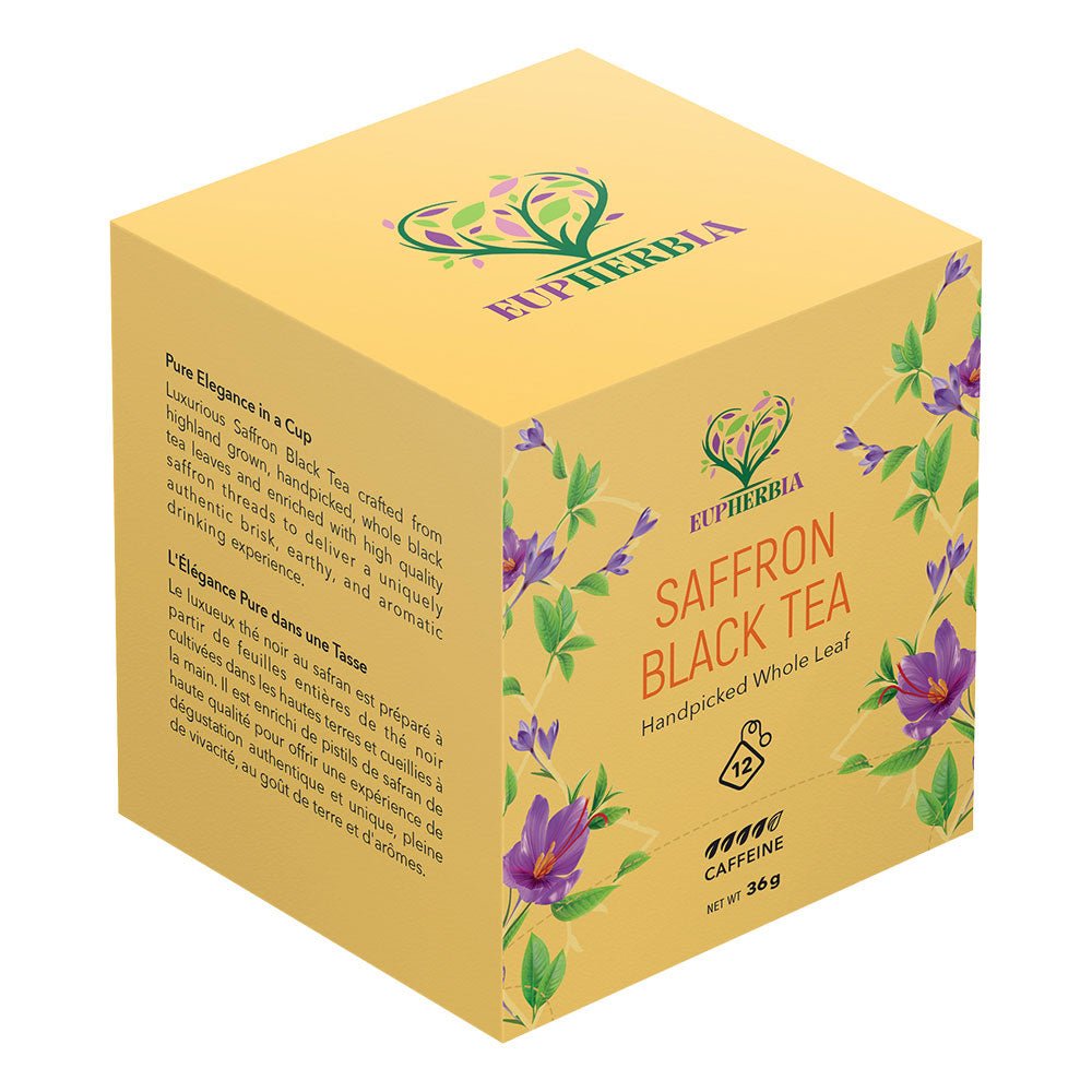 Saffron Black Tea (12 Sachets) - Eupherbia