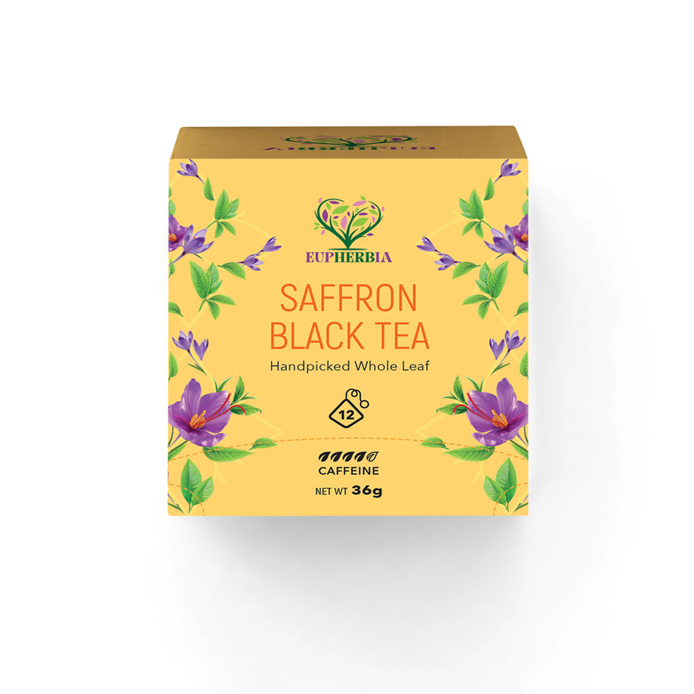 Saffron Black Tea (12 Sachets) - Eupherbia