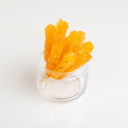 Saffron Rock Candy Sticks 25 Pack