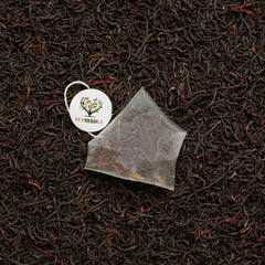 Saffron Black Tea, Handpicked, Highland Grown Whole Leaf Tea, Enriched with Premium Saffron Threads, Brisk, Earthy, Aromatic, Individually Wrapped Tea Sachets (Pack of 12)