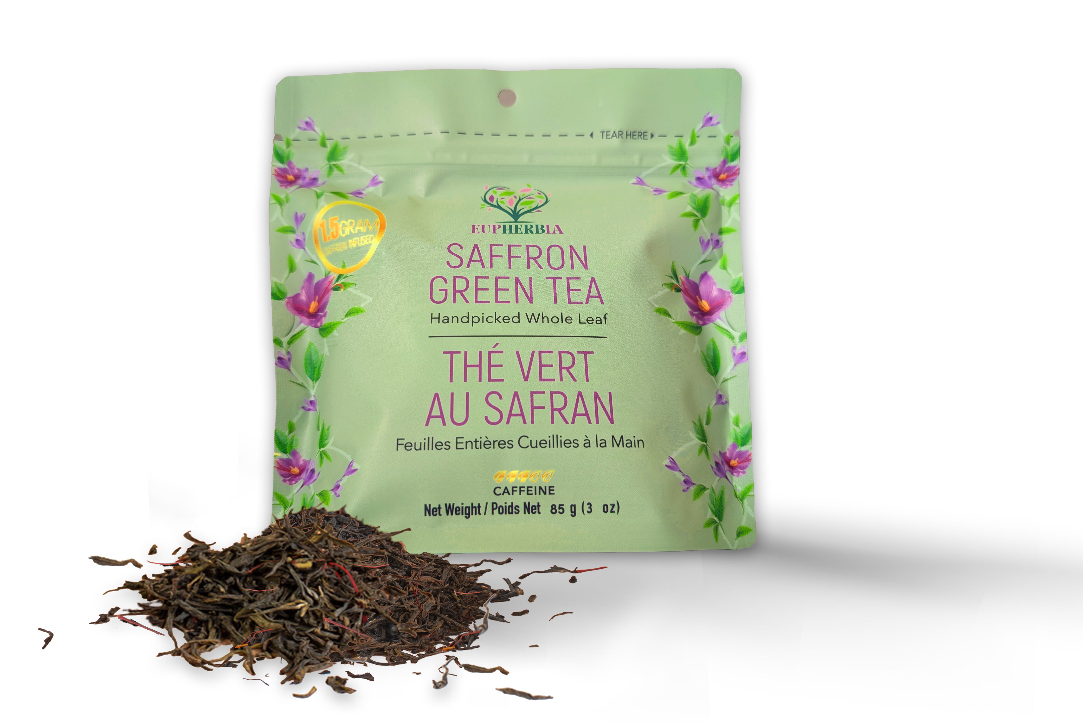 Saffron Green Tea, Loose Leaf 85g (3 oz)