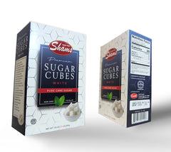 Premium White Sugar Cubes | Box | 17.6 oz | Shams