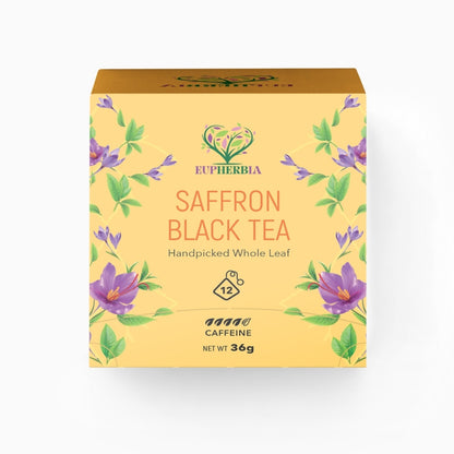 Saffron Black Tea 12 Sachets - Eupherbia