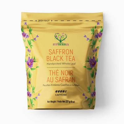 Saffron Black Tea, Loose Leaf 227g (8 oz) - Eupherbia