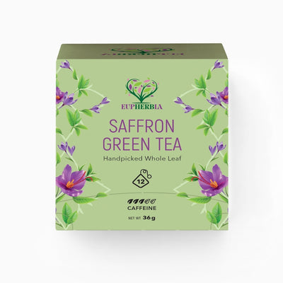 Saffron Green Tea 12 Sachets - Eupherbia