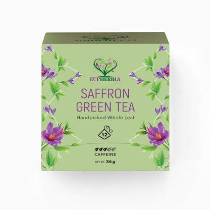 Saffron Green Tea 12 Sachets - Eupherbia