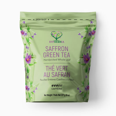 Saffron Green Tea, Loose Leaf 227g (8 oz) - Eupherbia