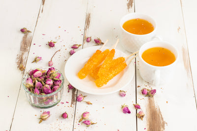 Saffron Rock Candy Sticks Bulk 300 Pack - Eupherbia