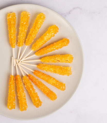 Saffron Rock Candy Sticks Bulk 300 Pack - Eupherbia